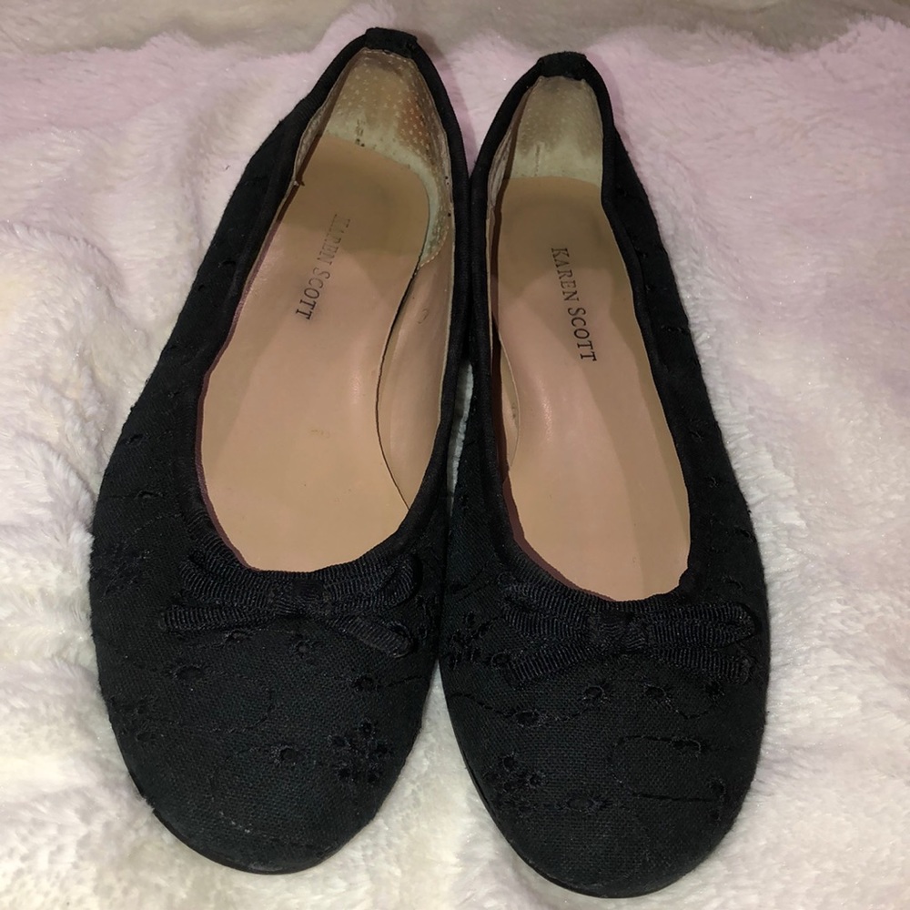 Karen Scott black Flats Shoes size 6.5